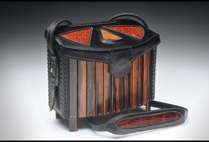 Leather, Wood, & Stone Handbag