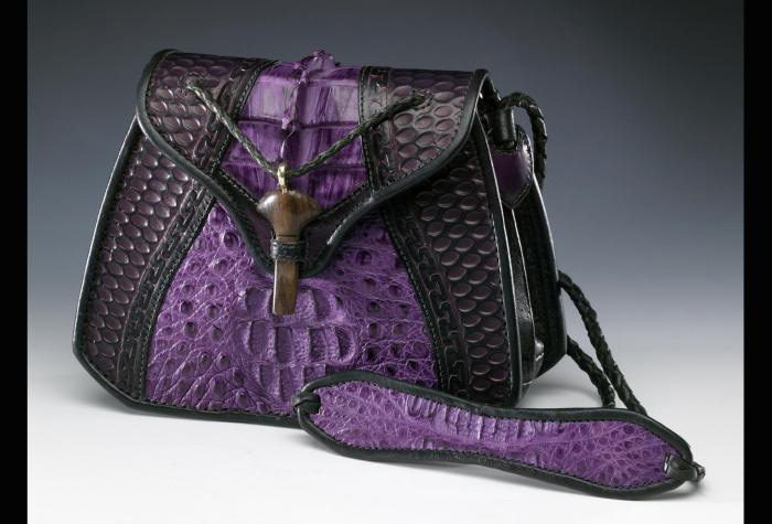 Purple Alligator Handbag